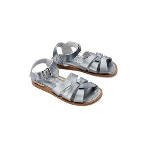 SALT WATER SaltWater SANDALS Girls Toddler Size 3 Pewter Silver Originals NEW